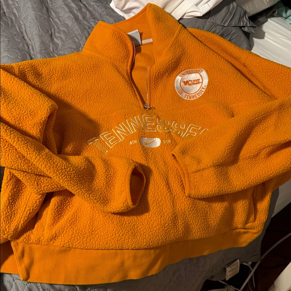 Nike Orange Quarter-Zip Pullover